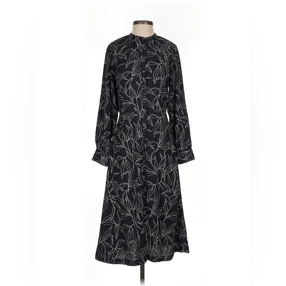 A New Day black white floral Midi Shirtdress - Picture 2 of 5